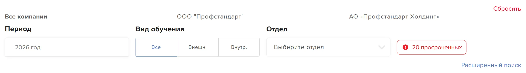 Действия по подсвеченной ячейке: определить причину и назначить обучение